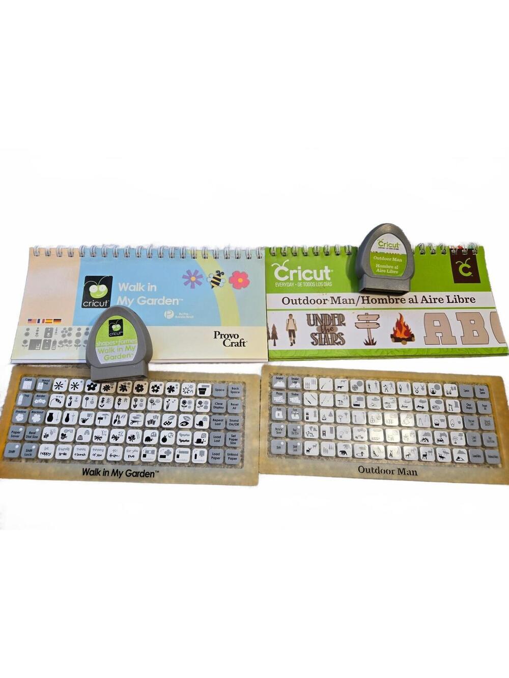 Cricut Cartridge Lot: Walk in My Garden & Outdoor Man Sets